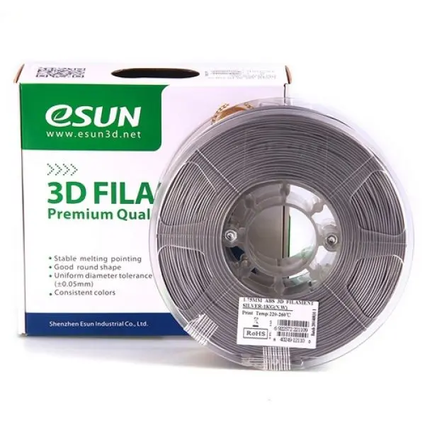 eSun ABS 3,00mm SILBER 1kg 3D Drucker Filament