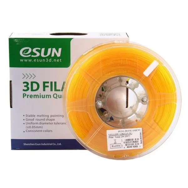 eSun PETG 1,75mm GELB (Transparent) 1kg 3D Drucker Filament