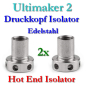 Preview: 2x-um2-druckkopf-hot-end-isolator-edelstahl-3593