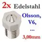 Preview: 2x-v6-jhead-edelstahl-duese-fuer-3,00mm-0,2-bis-0,8mm-3719