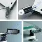 Mobile Preview: 4x-um-glass-bed-plate-mounting-clamp-steel-clip-2776