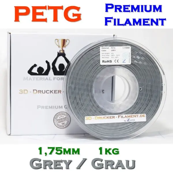 Z3D PETG 1,75mm GRAU 1kg 3D Drucker Filament