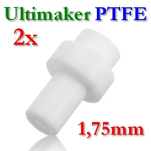 2x PTFE Teflon Coupler 1.75mm filament for Ultimaker 2 & 2+