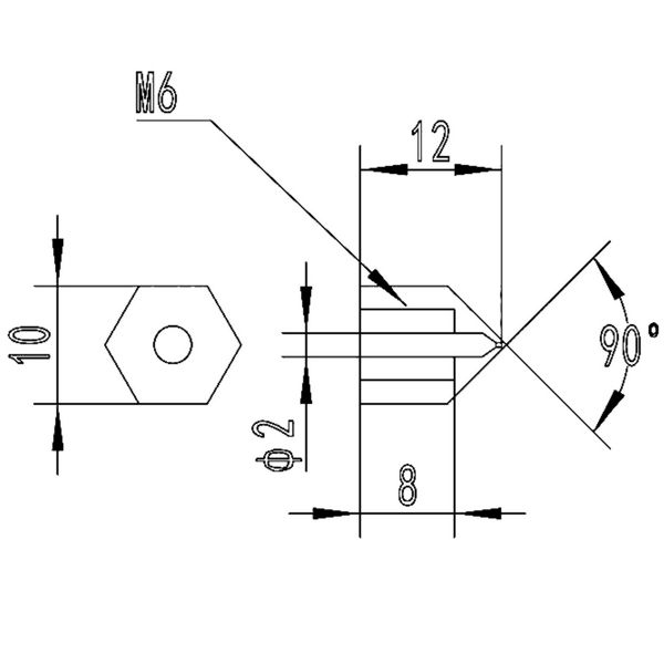 Preview: 2x-reprap-2.0-brass-nozzle-m6-female-inner-thread---0.4mm-2820