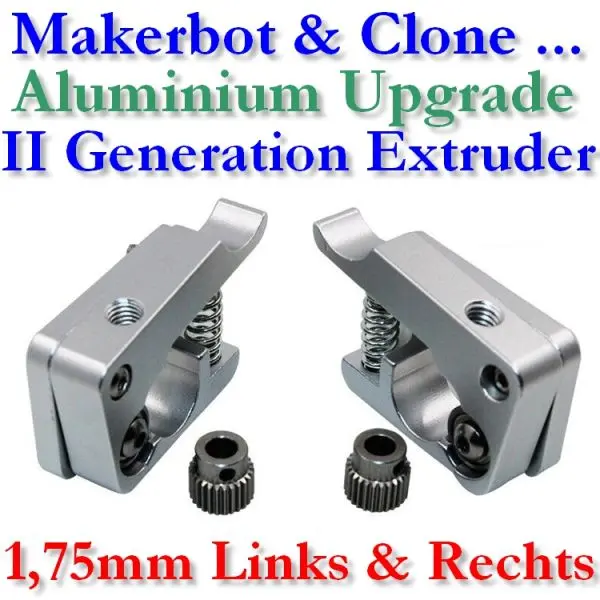 Aluminium Extruder Feeder MK8 / MK10 / MK11 Upgrade links & rechts