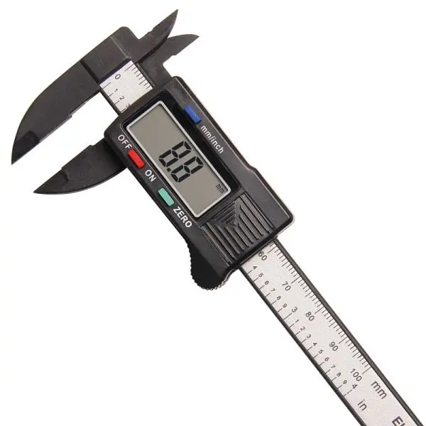 Digital measuring slider 150mm carbon / plastic composite blister