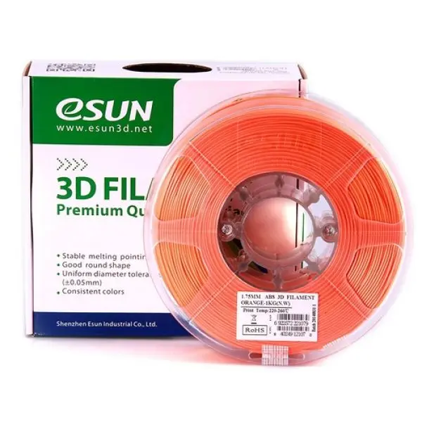 eSun ABS 3.00mm ORANGE 1kg 3D Printer Filament