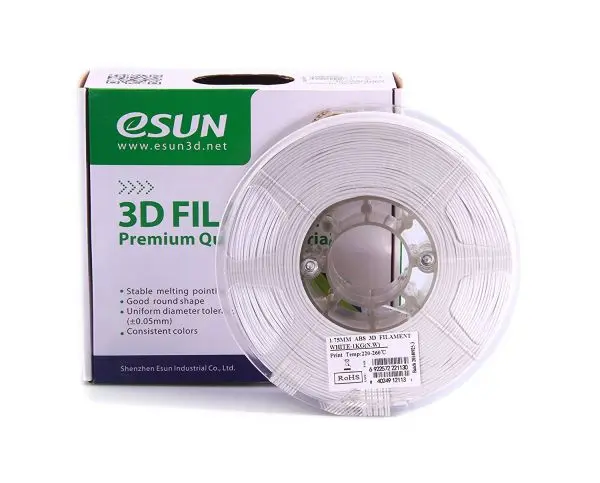 eSun ABS 3.00mm WHITE 1kg 3D Printer Filament