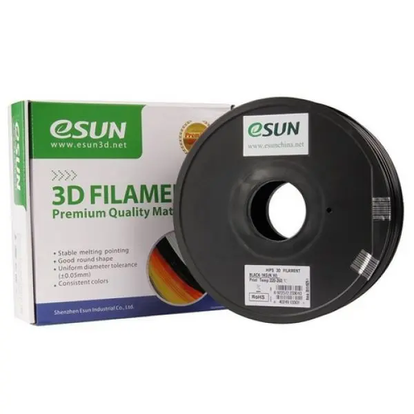 eSun HIPS 1,75mm SCHWARZ 1kg 3D Drucker Filament