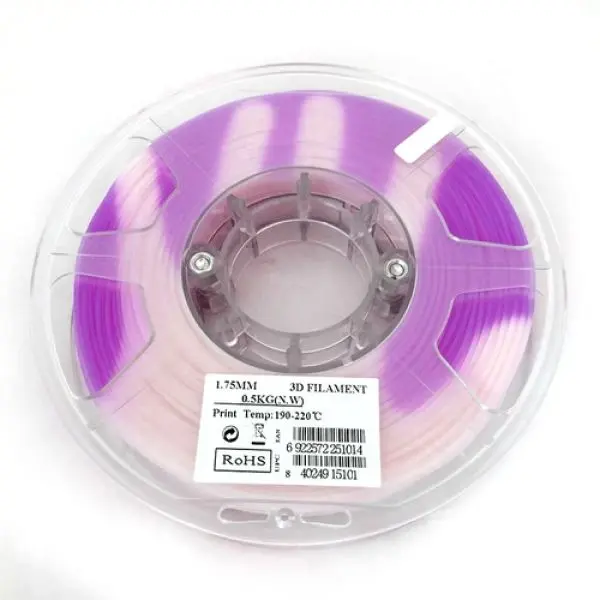 eSun PLA 1.75mm UV color change PURPLE - NATURAL 500g 3D Printer Filament