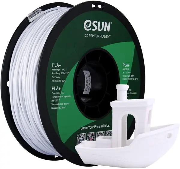 eSun PLA+ 2,85mm WEIß-KALT 1kg 3D Drucker Filament