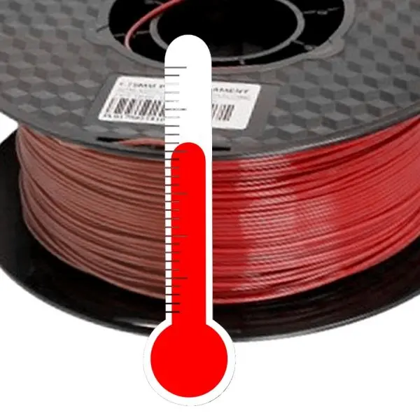 PLA 1,75mm Temp. Farbwechsel KAFFEE - ROT 1kg 3D Drucker Filament