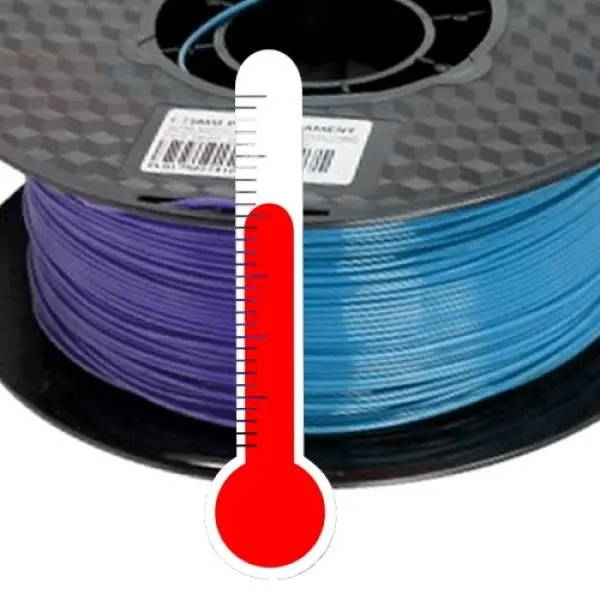 PLA 1.75mm Temp. color change PURPLE - BLUE 1kg 3D Printer Filament