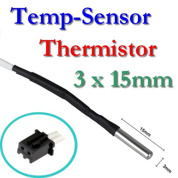 Universal Temperature-Sensor Thermistor 3x15mm (2pin 2.54mm)